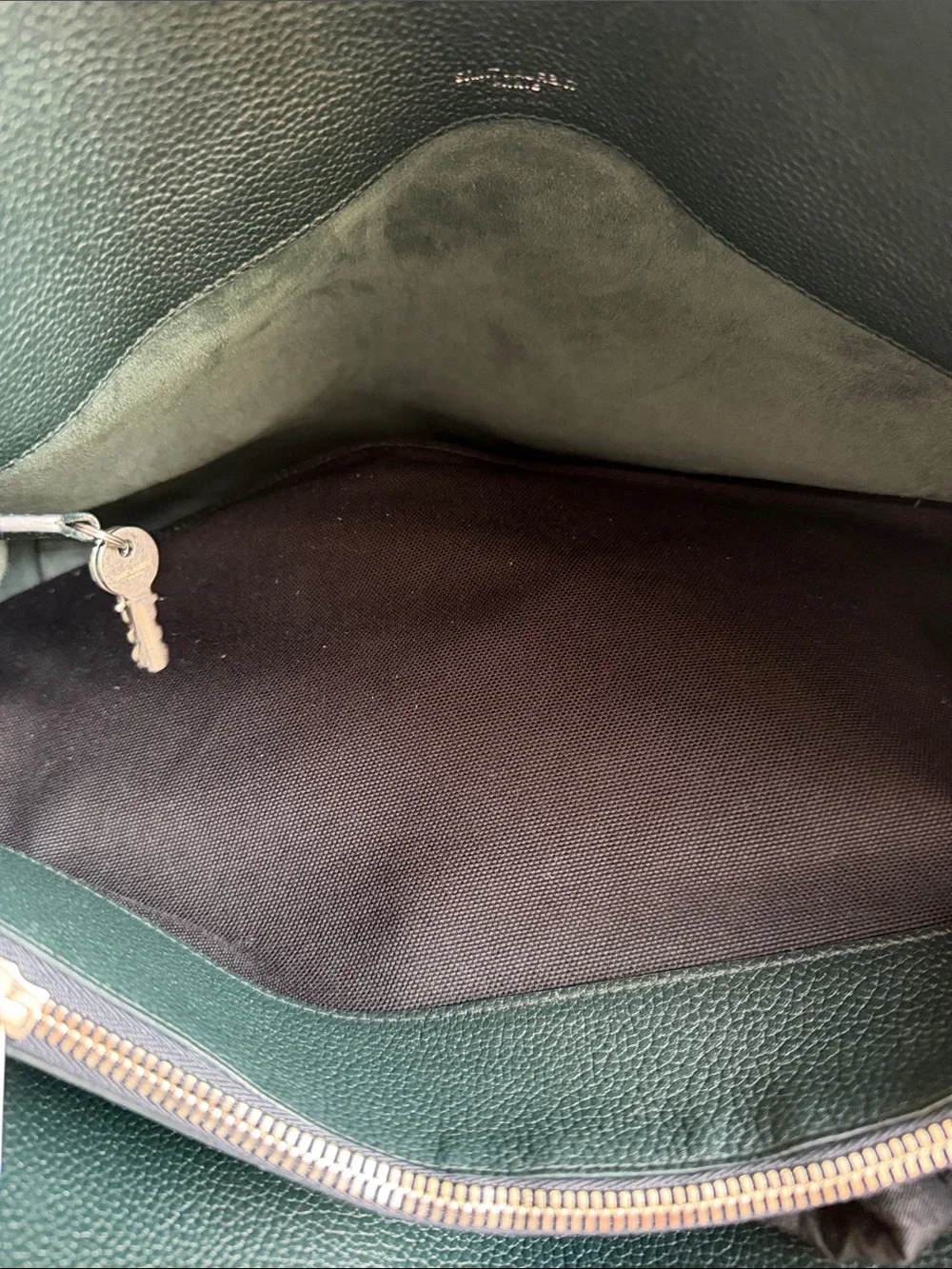 Saint Laurent YSL Sac De Jour Dark Green Souple Leather Tote Bag
